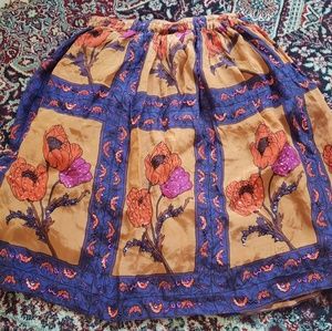 Anthropologie Floral Skirt